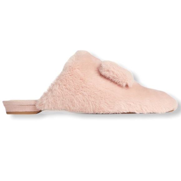 Kate Spade Josie Pink Faux Fur Slippers - Picture 3 of 16